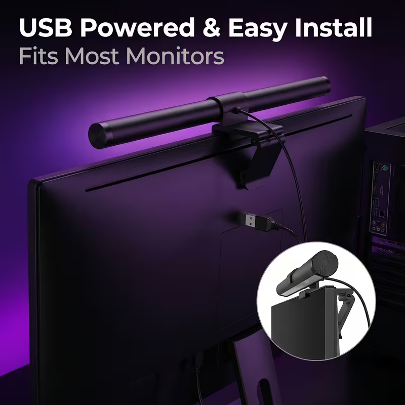 LED Monitor Light Bar With Rem - Desk Setup Lamp 评论和价格