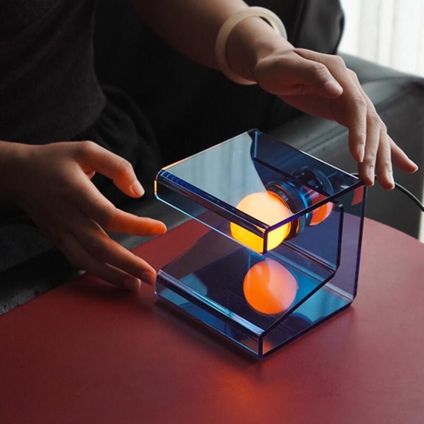 Modern Acrylic Cube Table Lamp - Desk Setup Minimalist 评论和价格
