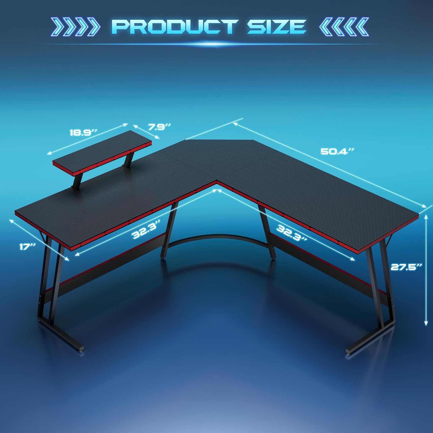 L-Shaped Adjustable Gaming Des - Desk Setup L Shaped 评论和价格